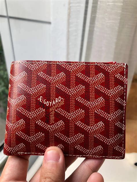 goyard mens wallet red|Goyard zipper wallet.